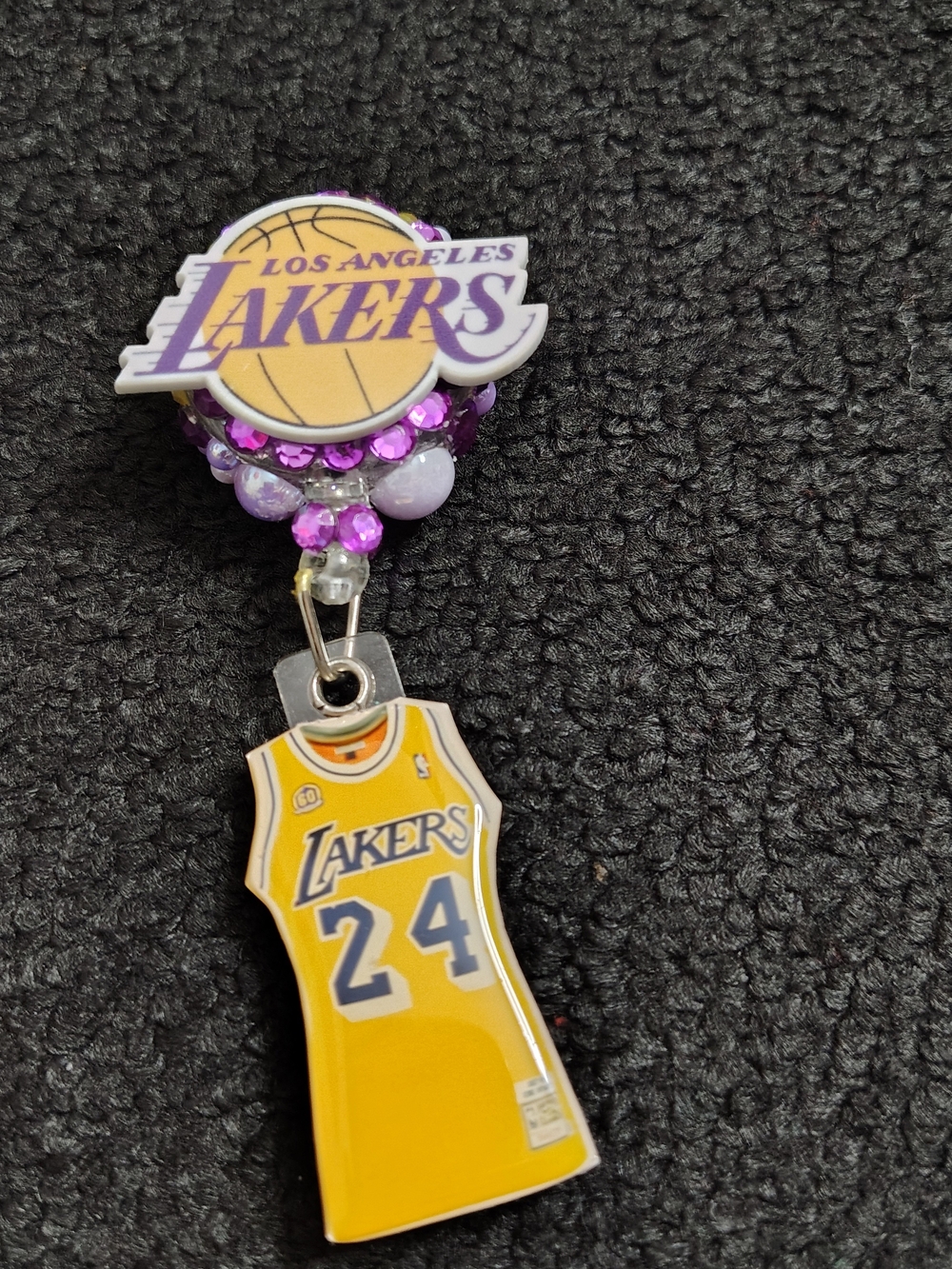 Los Angeles Lakers Kobe Bryant Retractable Badge Reel Work Id holder Id Holder
